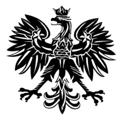 Aigle polonais - autocollant de voiture - 15,2 * 15,1 cm