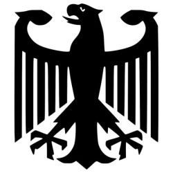 Aigle allemand - autocollant de voiture en vinyle