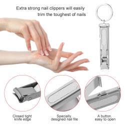 Ultra-thin - foldable hand / toe nail clippers - stainless steelClippers & Trimmers