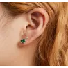 925 Sterling silver dinosaur with green zircon - stud earringsEarrings