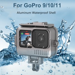 Boitier aluminium pour GoPro 9 - 10 -11 - étanche - sous l'eau 40M - protection
