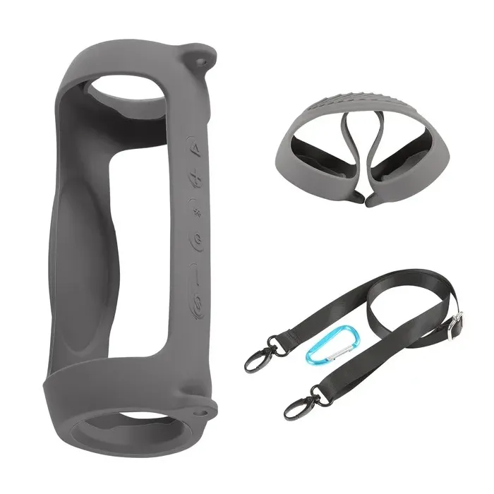 JBL Charge 5 - Housse de protection en silicone souple pour haut-parleur Bluetooth avec sangle