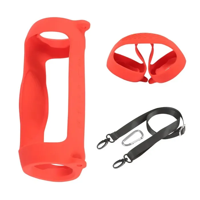 JBL Charge 5 - Housse de protection en silicone souple pour haut-parleur Bluetooth avec sangle