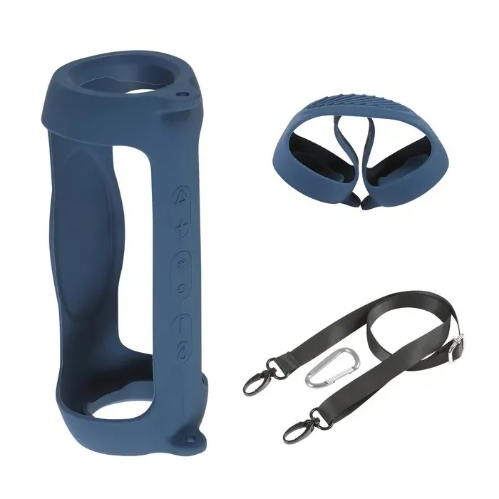 JBL Charge 5 - Housse de protection en silicone souple pour haut-parleur Bluetooth avec sangle