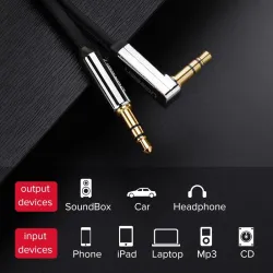 Câble audio AUX Ugreen - jack 3,5 mm - 0,5 m - 1 m - 1,5 m - 2 m - 3 m - 5 m