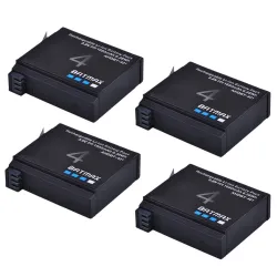 Batterie 1680mAh AHDBT- 401 - pour caméra d'action GoPro Hero 4 - 4 pièces