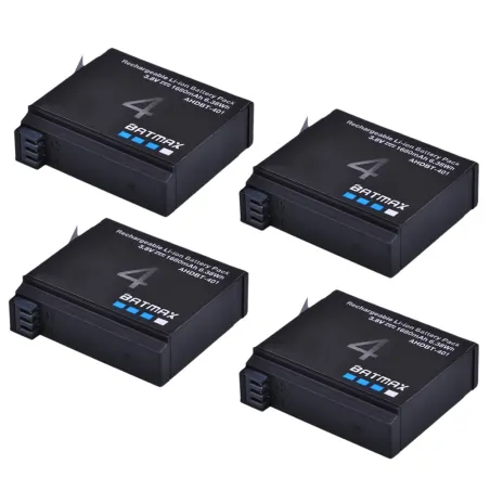 Batterie 1680mAh AHDBT- 401 - pour caméra d'action GoPro Hero 4 - 4 pièces