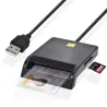 UTHAI - Lecteur de carte à puce - pour carte bancaire / SIM / IC / ID / EMV / SD / TF / MMC / USB - ISO / Windows / Linux / OS