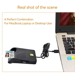 UTHAI - Lecteur de carte à puce - pour carte bancaire / SIM / IC / ID / EMV / SD / TF / MMC / USB - ISO / Windows / Linux / OS