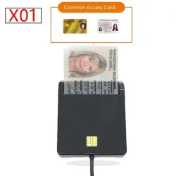 UTHAI - Lecteur de carte à puce - pour carte bancaire / SIM / IC / ID / EMV / SD / TF / MMC / USB - ISO / Windows / Linux / OS