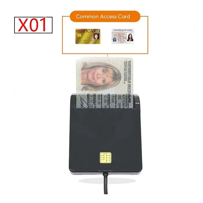 UTHAI - Lecteur de carte à puce - pour carte bancaire / SIM / IC / ID / EMV / SD / TF / MMC / USB - ISO / Windows / Linux / OS