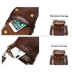Sac à bandoulière luxueux - design à rabat - cuir véritable