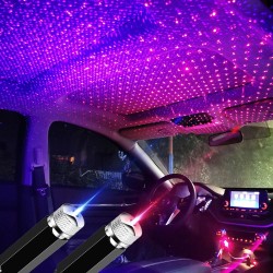 Projecteur de lumière intérieur de voiture - ciel étoilé - LED - Câble USB