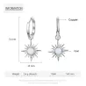 Round earrings with a star / opalEarrings
