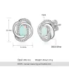 Boucles d'oreilles noeud torsadé - avec opale/cristaux