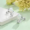 Boucles d'oreilles élégantes - avec opale ronde / cristal