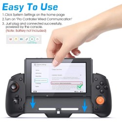 Poignée portative - double vibration du moteur - gyroscope 6 axes - Joycon - pour manette de jeu Nintendo Switch