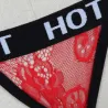 String sexy en dentelle - avec caoutchouc épais - inscription "Hot Artist"