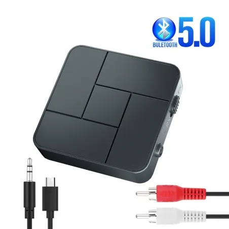 Récepteur audio - émetteur - Bluetooth - Prise AUX 3,5 mm - RCA - USB - adaptateur sans fil avec micro