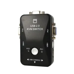 Commutateur KVM - répartiteur - 2 ports - USB 2.0 - 1920*1440 VGA SVGA