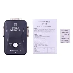 Commutateur KVM - répartiteur - 2 ports - USB 2.0 - 1920*1440 VGA SVGA