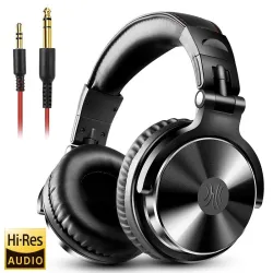 Casque de studio DJ professionnel - casque stéréo filaire - avec microphone