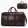 Leather travel / sports bag - shoulder strap - large capacityBags