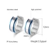 Small hoops earrings - blue platingEarrings