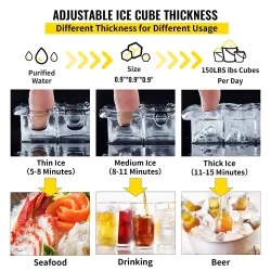 Professional ice cube maker - electric machine - auto cleaningKitchen