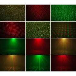 Points/étoiles colorés statiques en mouvement - Lumière laser de Noël - projecteur - étanche