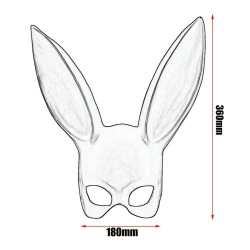 Masque facial avec oreilles de lapin - Halloween / mascarades