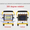 100W Waterproof Flood Light Outdoor Reflector LED External Projector RGB Spotlight Searchlight Rechargeable by 6*18650 Batter...