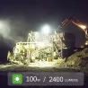 100W Waterproof Flood Light Outdoor Reflector LED External Projector RGB Spotlight Searchlight Rechargeable by 6*18650 Batter...
