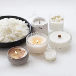 Cire de soja - sans fumée - pour la fabrication de bougies - 100g