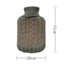 Flanelle tricotée douce - housse pour bouillotte - 2000ml