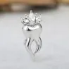 Dent avec couronne de cristal - broche