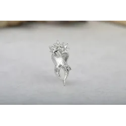 Dent avec couronne de cristal - broche