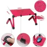 Support multifonction pour tablette/ordinateur portable - table - avec tapis de souris - réglable - pliable