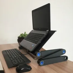 Multifunction tablet / laptop stand - table - with mouse pad - adjustable - foldableHolders
