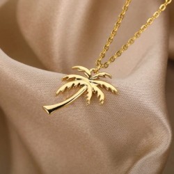 Palm tree necklace - gold - silver 45 cmNecklaces