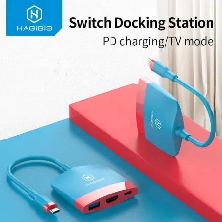 Connecteur TV HDMI pour Nintendo Switch - station d'accueil - USB C - 4K