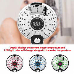 Pomme de douche numérique avec LED 3 couleurs - régulateur de température