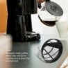 Filtre à café réutilisable - maille nylon - lavable - pour 8-12