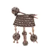 Tissage boule/fil - broche vintage