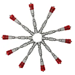 Embouts magnétiques PH2 65 mm à tige hexagonale - 10 pièces