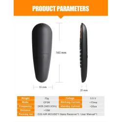 G30S - souris vocale vocale - télécommande intelligente pour Android TV Box