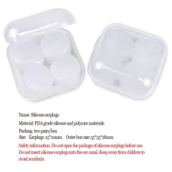 Bouchons d'oreilles en silicone - 8/16 pièces avec boîte