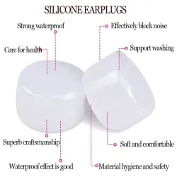 Bouchons d'oreilles en silicone - 8/16 pièces avec boîte