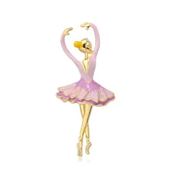 Danseuse de ballet - broche en émail