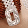 Ceinture élastique élégante avec perles et cristaux